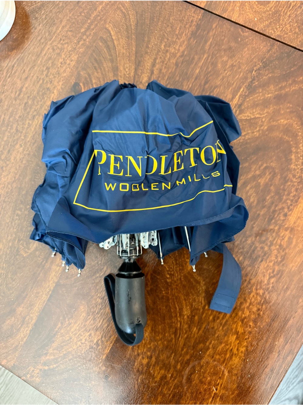 Pendleton Navy and Yellow Compact Umbrella